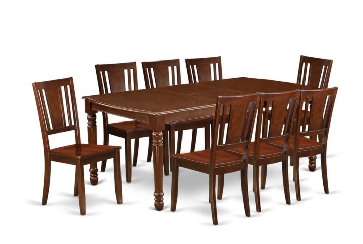 The DODU9-MAH-W dining set facilitates an affectionate family feeling. A comfortable and classy Mahogany color offers any dining area a relaxing and friendly feel with the rectangular kitchen table. This well-designed and comfortable dining table may be used for hours at a time. This wonderful smooth Mahogany dinette table makes a really good addition for all kitchen space and corresponds all sorts of dining-room concepts. The dinette table is created from prime quality rubber wood known as Asian Hardwood. No heat treated pressured wood like MDF