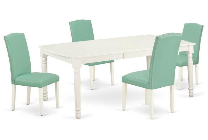 The DOEN5-LWH-57 dining set facilitates an affectionate family feeling. A comfortable and luxurious Linen White color offers any dining area a relaxing and friendly feel with the rectangular kitchen table. This well-designed and comfortable dining table may be used for hours at a time. This wonderful slick Linen White dinette table makes a really good addition for all kitchen space and corresponds all sorts of dining-room concepts. The dinette table is created from prime quality rubber wood known as Asian Hardwood. This simple but charming Parson chair will add ambiance and style to your dining-room. Give your home a pop of chic style with this must-have Parson chair. A contemporary twist on a classic design