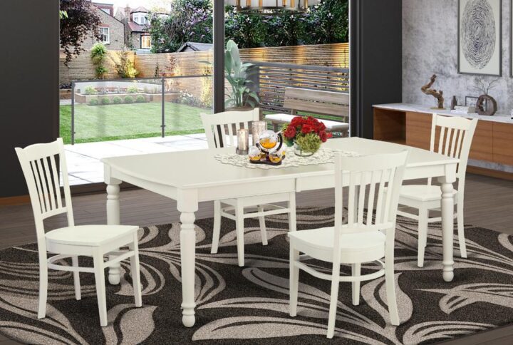 This amazing dinette table is the perfect furniture for your dining space or your kitchen area. The table includes 4 chairs