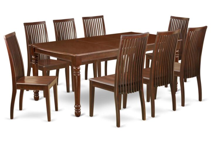 The DOIP9-MAH-W dining set facilitates an affectionate family feeling. A comfortable and classy Mahogany color offers any dining area a relaxing and friendly feel with the rectangular kitchen table. This well-designed and comfortable dining table may be used for hours at a time. This wonderful smooth Mahogany dinette table makes a really good addition for all kitchen space and corresponds all sorts of dining-room concepts. The dinette table is created from prime quality rubber wood known as Asian Hardwood. No heat treated pressured wood like MDF