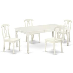 A wonderful and subtle elegant DOKE5-LWH-W dining set style and design changes a living space and embraces in a sense of relaxation