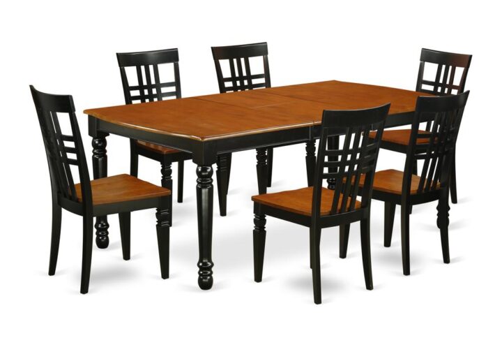 This dining room table is suitable furniture for your dining room or your kitchen area. This dining set includes one dining table and six chairs. You can also add 2 more chairs and expand the seating capacity to Eight