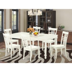 This dining room table is suitable furniture for your dining room or your kitchen area. This dining set includes one dining table and 6 chairs. You can also add 2 more chairs and expand the seating capacity to Eight