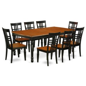 This dining room table is suitable furniture for your dining room or your kitchen area. This dining set includes one dining table and 8 chairs. This dining room table set has been created with rubber wood. Rubber wood gives a tough and eco-friendly appeal. Besides