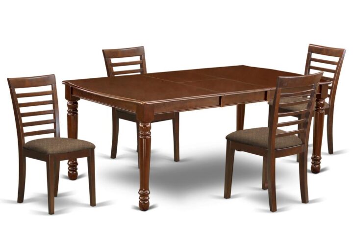 The DOML5-MAH-C dining set facilitates an affectionate family feeling. A comfortable and classy Mahogany color offers any dining area a relaxing and friendly feel with the rectangular kitchen table. This well-designed and comfortable dining table may be used for hours at a time. This wonderful smooth Mahogany dinette table makes a really good addition for all kitchen space and corresponds all sorts of dining-room concepts. The dinette table is created from prime quality rubber wood known as Asian Hardwood. No heat treated pressured wood like MDF