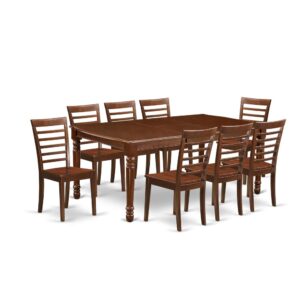 The DOML9-MAH-W dining set facilitates an affectionate family feeling. A comfortable and classy Mahogany color offers any dining area a relaxing and friendly feel with the rectangular kitchen table. This well-designed and comfortable dining table may be used for hours at a time. This wonderful smooth Mahogany dinette table makes a really good addition for all kitchen space and corresponds all sorts of dining-room concepts. The dinette table is created from prime quality rubber wood known as Asian Hardwood. No heat treated pressured wood like MDF