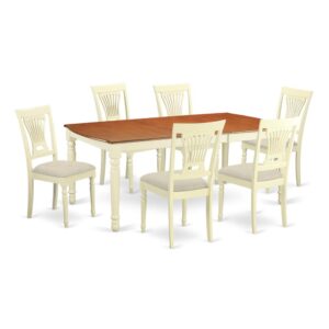 An eye-catching 7 piece table and chairs set ideal for any modern or antique house décor. This set includes 6 matching chairs dining chairs and one table. Perfect for any dining space or kitchen area