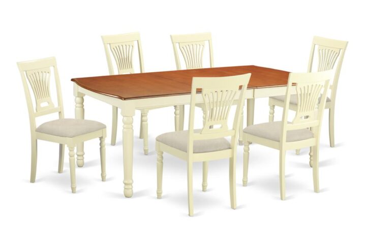 An eye-catching 7 piece table and chairs set ideal for any modern or antique house décor. This set includes 6 matching chairs dining chairs and one table. Perfect for any dining space or kitchen area