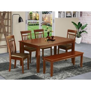 Dazzling yet beautiful small kitchen table set will add fashionable panache to any kitchen. Mahogany finish dinette integrates well with both innovative and traditional dining rooms