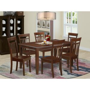 Dazzling yet beautiful small kitchen table set provides contemporary fashion to any dining room. Mahogany finish table matches well with both modern and traditional dining rooms