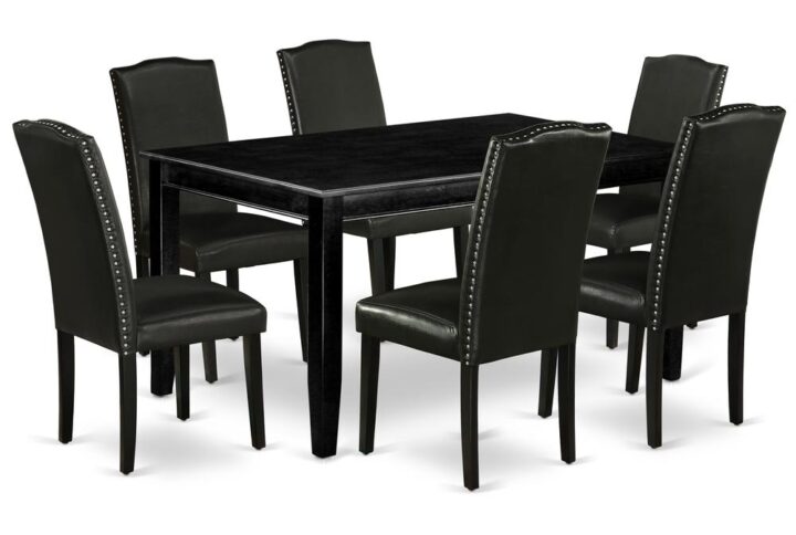 The wonderful DUEN7-BLK-69 dinette set is all about sheer elegance. Designed in elegant Black color