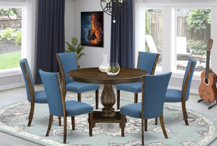 East West Furniture Kitchen Round Dining Table Set