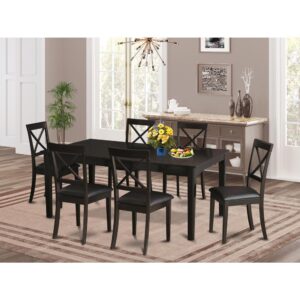 Henley dining room table set that features lovely Asian wood with a Cappuccino color. This Dining table set gives you plenty of room for any sizeable family get together and simple gatherings. The kitchen table top can be described as lighter Cappuccino color featuring a private storage butterfly leaf which may be lengthened to deliver a lot more room