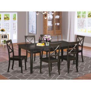 Henley table set that showcases gorgeous Asian solid wood with a Cappuccino color. This table and chairs set gives you plenty of room for your sizeable family get-togethers and day to day gatherings. The dining room tabletop is a calmer Cappuccino color that includes a self storage butterfly leaf that might be expanded in order to add a lot more space