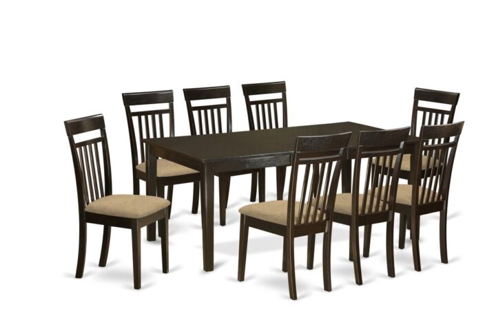 Henley dinette set possesses this kind of Asian solid wood together with a Cappuccino color. The current and straightforward look of this kind of kitchen table set in addition to its Cappuccino colors enable the kitchen table and chairs to easily complement any kind of dining-room. The dinette chairs have a sophisticated slat back shape for maximum comfort when seated. Kitchen dining tables set gives you a good amount of spaciousness for virtually any sizable family. The kitchen table top has a self storage butterfly leaf. The discreetly toned coloring of the dining room table and seats would be the perfect enhancement towards a standard living space and give it that warm and inviting environment that pulls you in.
