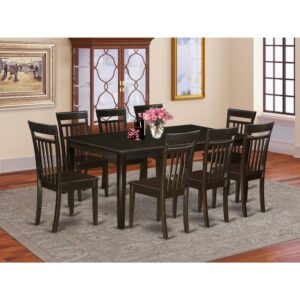 or even folded as well as concealed out of display to open up more space. The dark present day stylings of this specific table and dining chair set will be the ideal complement toward a traditional living space. Finished in a rich Cappuccino color.