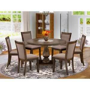 East West Furniture Kitchen Round Dining Table Set