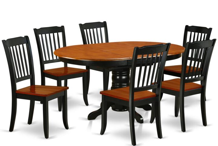 Bring a new and polished look in your room décor with this stylish KEDA7-BCH-W dining set. Coming to you in a contrasting Black and Cherry color