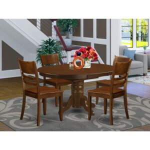 This kind of eye-catching Asian hardwood kitchen table and Kitchen area dining chair set complements well for the majority of dining rooms or kitchen areas. The table comes with an expansion leaf that retracts and stores right under the table top. The pedestal dining room table is in an eye-catching Espresso