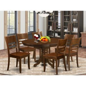 This kind of eye-catching Asian hardwood kitchen table and Kitchen dining chair set complements well for the majority of dining rooms or kitchen areas. The table comes with an expansion leaf that retracts and stores appropriately inside of the table top. The pedestal kitchen table is in an appealing Espresso