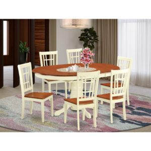 Looking for a comfortable seating for family dinners or warm dinner parties with a couple of friends? This amazing fashionable dining room table set crafted from rubber wood can help you produce a satisfying atmosphere for you and your company. The set combines a dining room table and a set of individual dining chairs. In terms of seating capacity it is available in two variations as a 4 and 6 seater. Suited to place in a dining area or kitchen. Like all our products the set is made entirely from rubber wood