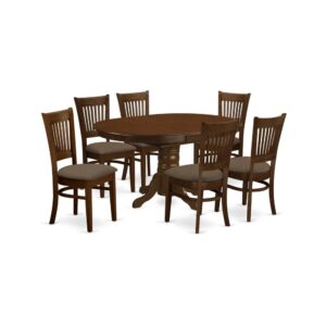 This kind of eye-catching Asian hardwood dining room table as well as Kitchen area dining chair set fits well for the majority of dining rooms or kitchens. The table along with expansion leaf that retracts and stores right inside of the table top. The pedestal dining room table is in an appealing Espresso