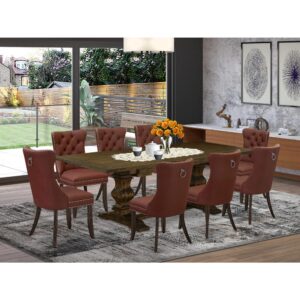 EAST WEST FURNITURE - LADA9-07-T26 - 9-PIECE DINING ROOM SET