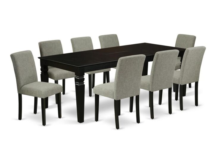 Treat your room's decor with a new and polished look with this modern LGAB9-BLK-06 dining set. This type of rectangular kitchen table facilitates an affectionate family feeling. A comfortable and elegant Black color offers any dining area a relaxing and friendly feel with the kitchen table. This well-designed and comfortable kitchen table may be used for hours at a time. This rectangular table is best for 4-8 people to sit and enjoy their meal. This wonderful dinette table makes a really good addition for all kitchen space and corresponds all sorts of dining-room concepts. This simple but charming Parson chair will add ambiance and style to your dining-room. A contemporary twist on a classic design
