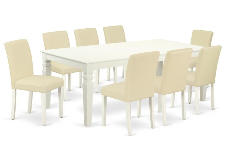 Treat your room's decor with a new and polished look with this modern LGAB9-LWH-64 dining set. This type of rectangular kitchen table facilitates an affectionate family feeling. A comfortable and luxurious Linen White color offers any dining area a relaxing and friendly feel with this dining table. With a soft rounded bevel at the edge of the table top