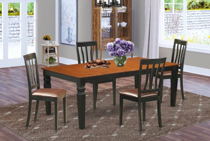 This stunning dining room set is reminiscent of a timeless Missionary style and adds an elegant