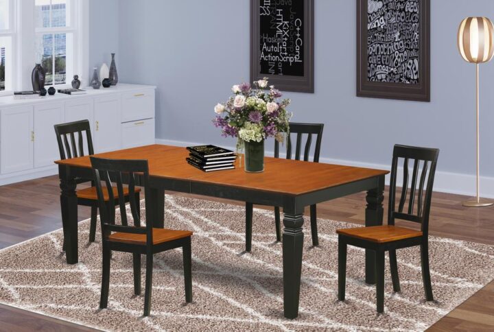 This beautiful dining set is reminiscent of a classic Missionary style and adds an classy
