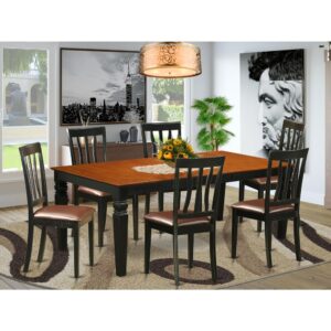 This gorgeous dining room set is reminiscent of a classic Missionary style and adds a stylish