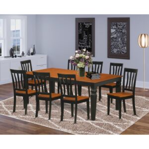 This gorgeous dining room set is reminiscent of a classic Missionary design and adds a sophisticated