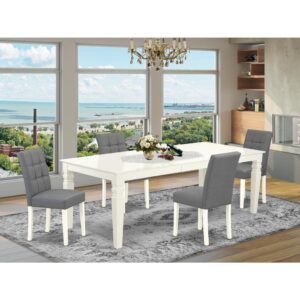 EAST WEST FURNITURE - LGAS5-LWH-41 - 5-PIECE DINING SET