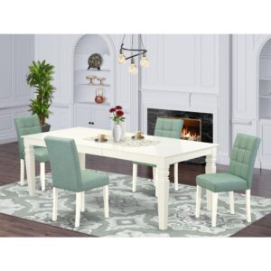 EAST WEST FURNITURE - LGAS5-LWH-43 - 5-PIECE DINING TABLE SET