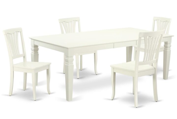 The LGAV5-LWH-W kitchen set facilitates an affectionate family feeling. A comfortable and luxurious Linen White color offers any dining area a relaxing and friendly feel with the rectangular kitchen table. With a soft rounded bevel at the edge of the table top