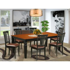 This stunning dining room set is reminiscent of a classic Missionary style and adds a sophisticated
