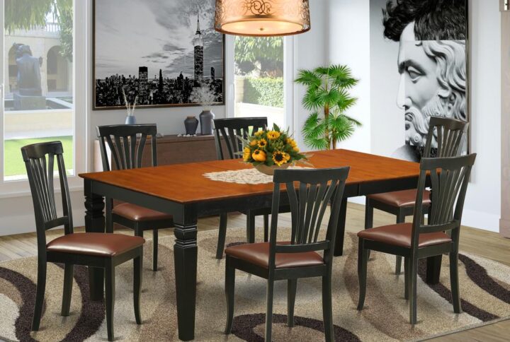 This stunning dining room set is reminiscent of a classic Missionary style and adds a sophisticated