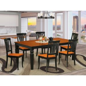 This stunning dining room set is reminiscent of a timeless Missionary style and adds a stylish
