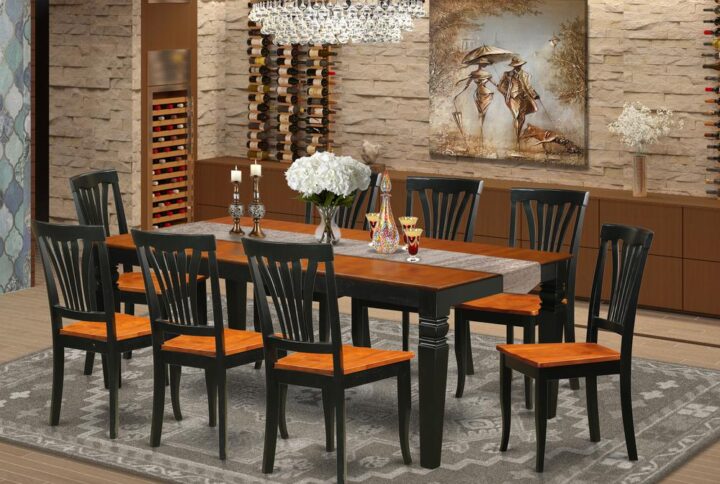 This stunning dining set is reminiscent of a timeless Missionary design and adds a stylish