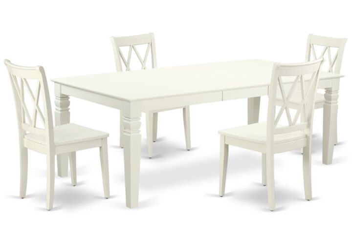 Treat your room's decor with a new and polished look with this modern LGCL5-LWH-W dining set. This type of rectangular kitchen table facilitates an affectionate family feeling. A comfortable and luxurious Linen White color offers any dining area a relaxing and friendly feel with the kitchen table. With a soft rounded bevel at the edge of the table top