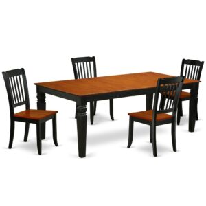 The gorgeous LGDA5-BCH-W dining room set is similar to a classic missionary design and adds an elegant