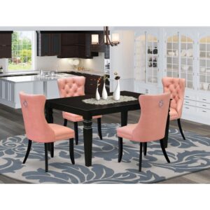 EAST WEST FURNITURE - LGDA5-BLK-23 - 5-PIECE DINING TABLE SET