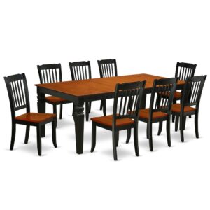 The gorgeous LGDA9-BCH-W dining room set is similar to a classic missionary design and adds an elegant