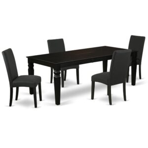 Treat your room's decor with a new and polished look with this modern LGDR5-BLK-24 dining set. This type of rectangular kitchen table facilitates an affectionate family feeling. A comfortable and elegant Black color offers any dining area a relaxing and friendly feel with the kitchen table. This well-designed and comfortable kitchen table may be used for hours at a time. This rectangular table is best for 4-8 people to sit and enjoy their meal. This wonderful slick dinette table makes a really good addition for all kitchen space and corresponds all sorts of dining-room concepts. Sophisticated furniture doesn’t have to mean carefully craved wood and artisan leather. To bring some elegance to your ensemble without adding traditional style