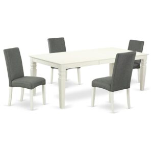 Treat your room's decor with a new and polished look with this modern LGDR5-LWH-07 dining set. This type of rectangular kitchen table facilitates an affectionate family feeling. A comfortable and luxurious Linen White color offers any dining area a relaxing and friendly feel with this dining table. With a soft rounded bevel at the edge of the table top