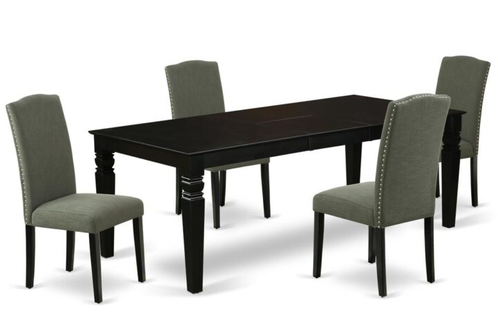 Treat your room's decor with a new and polished look with this modern LGEN5-BLK-20 dining set. This type of rectangular kitchen table facilitates an affectionate family feeling. A comfortable and elegant Black color offers any dining area a relaxing and friendly feel with the kitchen table. This well-designed and comfortable kitchen table may be used for hours at a time. This rectangular table is best for 4-8 people to sit and enjoy their meal. This wonderful dinette table makes a really good addition for all kitchen space and corresponds all sorts of dining-room concepts. This simple but charming Parson chair will add ambiance and style to your dining-room. A contemporary twist on a classic design