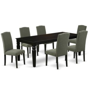 Treat your room's decor with a new and polished look with this modern LGEN7-BLK-20 dining set. This type of rectangular kitchen table facilitates an affectionate family feeling. A comfortable and elegant Black color offers any dining area a relaxing and friendly feel with the kitchen table. This well-designed and comfortable kitchen table may be used for hours at a time. This rectangular table is best for 4-8 people to sit and enjoy their meal. This wonderful dinette table makes a really good addition for all kitchen space and corresponds all sorts of dining-room concepts. This simple but charming Parson chair will add ambiance and style to your dining-room. A contemporary twist on a classic design
