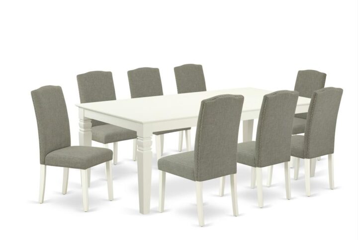 Treat your room's decor with a new and polished look with this modern LGEN9-LWH-06 dining set. This type of rectangular kitchen table facilitates an affectionate family feeling. A comfortable and luxurious Linen White color offers any dining area a relaxing and friendly feel with this dining table. With a soft rounded bevel at the edge of the table top