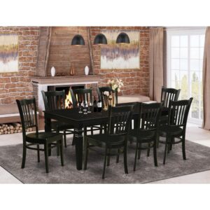 Modern Touch To Any Kitchen Area Or Dining Area. This Kind Of Nine Piece Dining Room Table Set With 1 Table And 8 Kitchen Chairs. High Quality Dining Set Which Made From 100% Asian Hardwood. Simply No Mdf